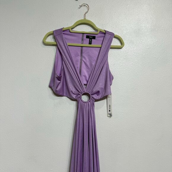 Aqua Violet Ruched Ring Maxi Evening Gown Sz L NWT - Picture 4 of 15